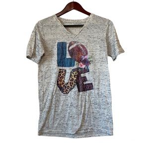 4/$24 Love Football Shirt Size Small